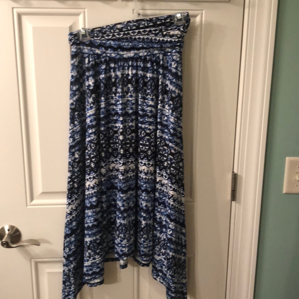 Blue skirt dress up or down